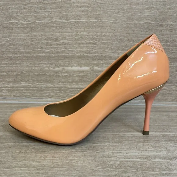 SAM EDELMAN UEC size 8 “Camdyn” Stiletto Heels coral orange pink heel detail - Picture 15 of 16